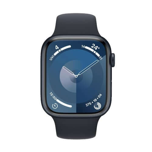 Apple Watch Series 9 [GPS 45mm] Smartwatch with Midnight Aluminum Case with Midnight Sport Band M/L. Fitness Tracker, Blood Oxygen & ECG Apps, Always-On Retina Display, Water Resistant
