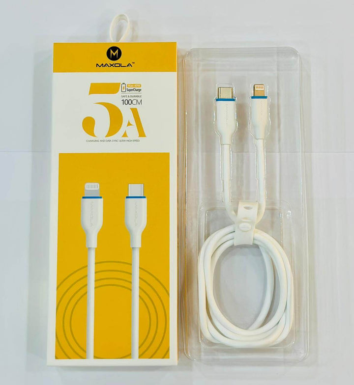MAXOLA Super Charge Charging Cable 5A Max 40W White Online best price