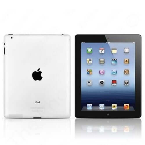 Apple iPad 2 WiFi 32GB showing front and back design with apps on screen