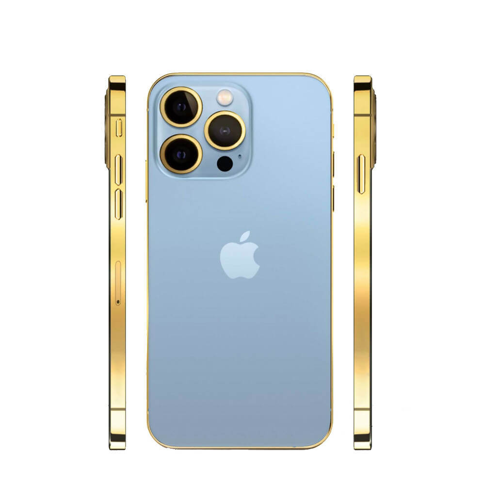 24k-gold-plated-frame-apple-iphone-13-pro-max-sierra-blue-128-gb-back-photo